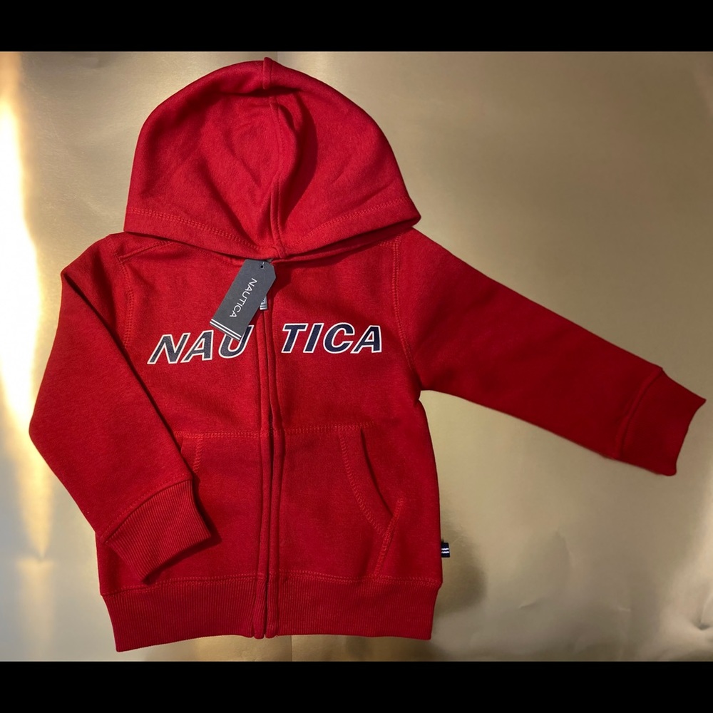 Nautica Logo Full Zip Fleece Hoodies